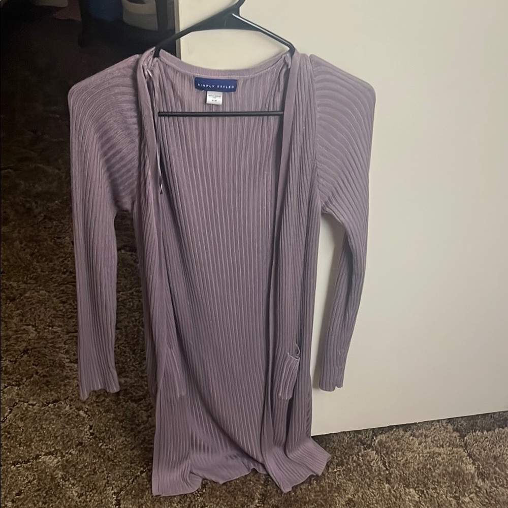 Tommy Hilfiger Purple Cardigan Sweater